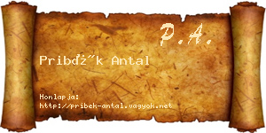 Pribék Antal névjegykártya